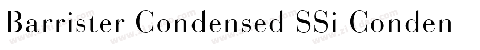 Barrister Condensed SSi Condensed字体转换